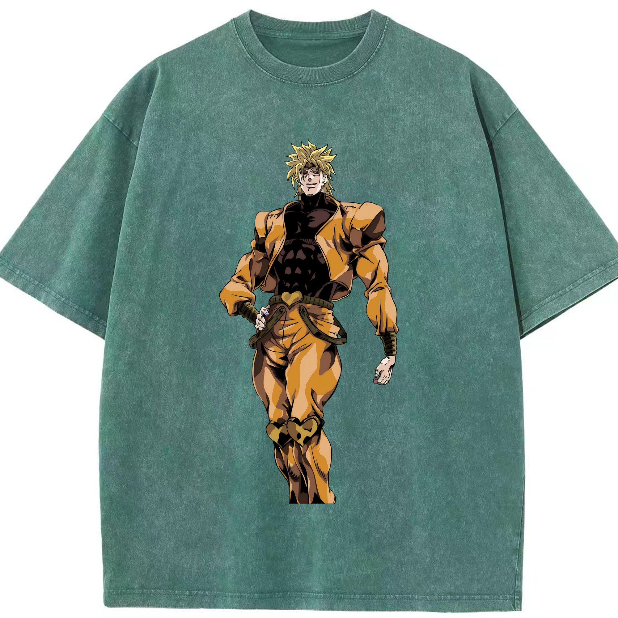 （画像用） ジョジョの奇妙な冒険 ディオ?ブランドー JoJo's Bizarre Adventure Dio Brando 綿100% ヴィンテージ風 半袖Tシャツ（フロントプリント）